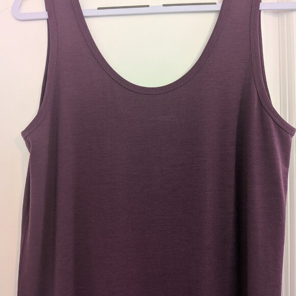 New Unbound Merino Women's Mini Merino Tank Dress Merlot Size Large - Picture 8 of 10